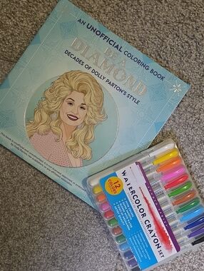 Be a Diamond Coloring Book With Crayons - Unofficial Dolly Parton Style NIP